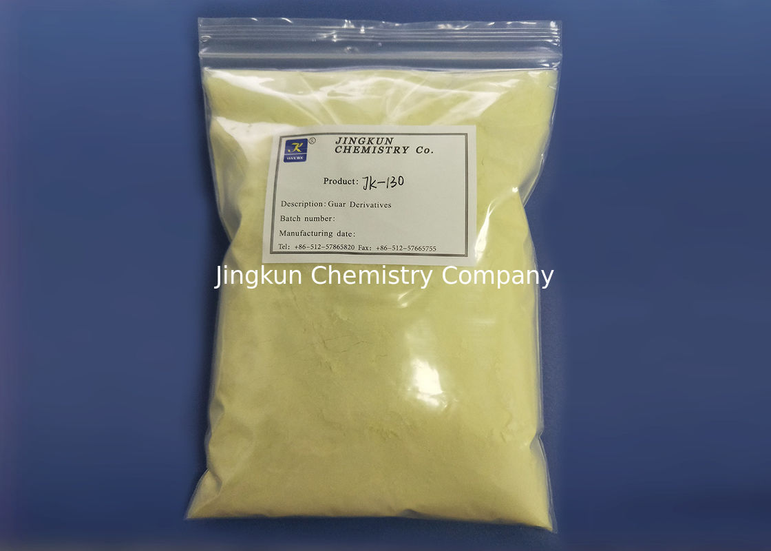 Stockage de 99% Min Purity Guar Gum Powder dans l'endroit sec et frais JK-130